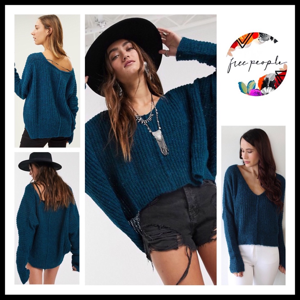 FREE PEOPLE BOHO PULLOVER SLOUCHY SWEATER A2C - Picture 8 of 8